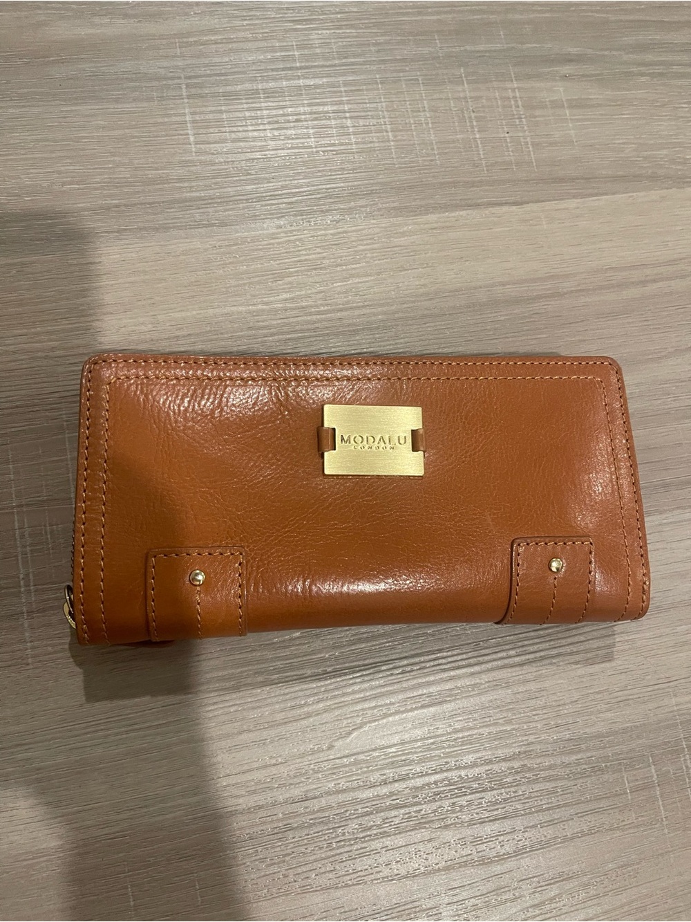 Modalu Tan Leather Continental Wallet